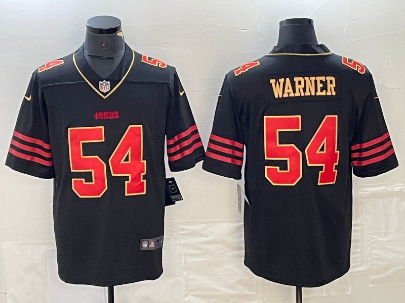 Men's San Francisco 49ers Fred Warner #54 Black Jersey